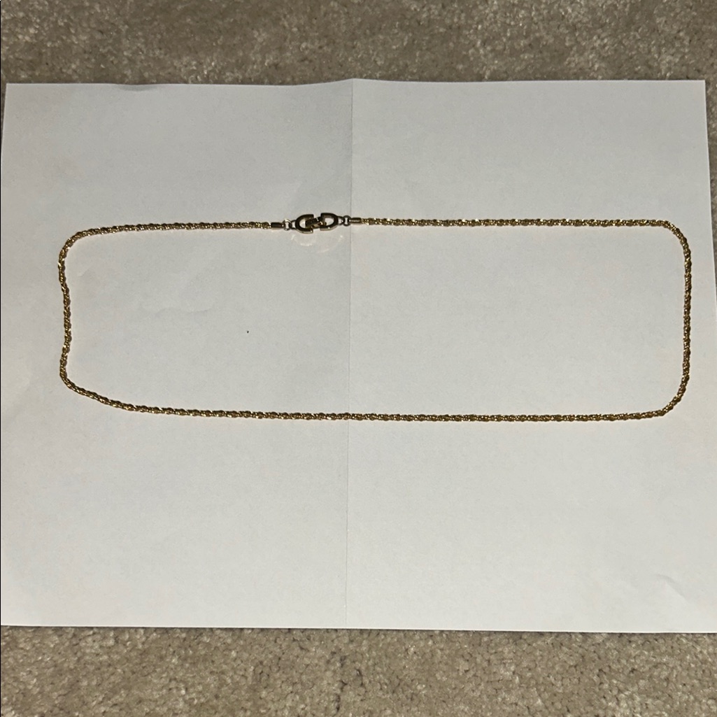 Dior Gold Chain Necklace 23in